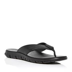 New Cole Haan Men's ZeroGrand Thong Sandals Flip Flops Black/Purple Size 7